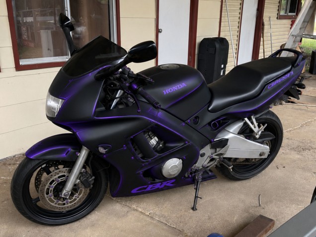 1997-1998 Matte Black Deep Midnight Electric Purple Honda CBR600 F3 Motorcycle Fairings Australia