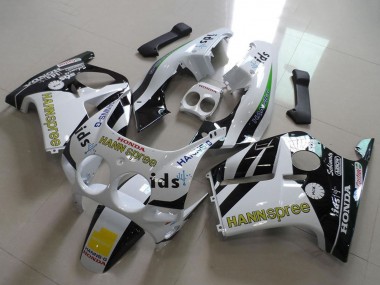 1988-1989 White Yellow Glossy Black Hannspree Honda CBR250RR MC19 Motorcycle Fairings Australia