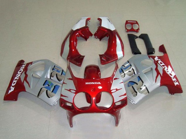 1988-1989 Silver White Red Honda CBR250RR MC19 Motorcycle Fairings Australia