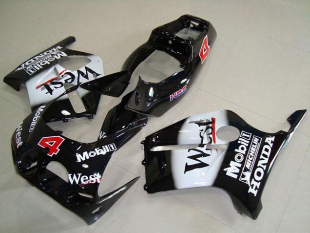 1988-1989 Glossy Black White West Mobil HRC 4 Honda CBR250RR MC19 Motorcycle Fairings Australia