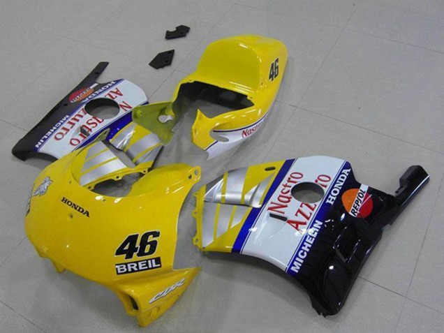 1990-1998 Yellow Silver White Red Nastro Azzurro Breil 46 Honda CBR250RR MC22 Motorcycle Fairings Australia