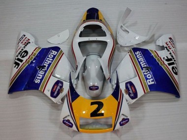 1994-1996 White Blue Yellow Gold Rothmans Elf 2 Honda NSR250R MC28 P4 Motorcycle Fairings Australia