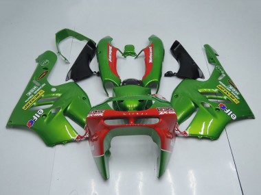 1994-1997 Green Red Elf Dunlop Kawasaki ZX9R Motorcycle Fairings Australia