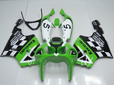 1996-2003 Green White Black 5 Kawasaki ZX7R Motorcycle Fairings Australia