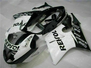 1996-2007 White Glossy Black Repsol Honda CBR1100XX Blackbird Motorcycle Fairings Australia
