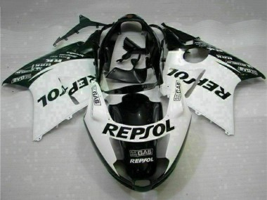 1996-2007 White Glossy Black Repsol Honda CBR1100XX Blackbird Motorcycle Fairings Australia