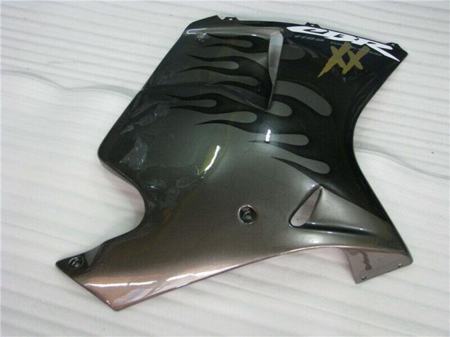 1996-2007 Glossy Black Silver Flame Honda CBR1100XX Blackbird Motorcycle Fairings Australia