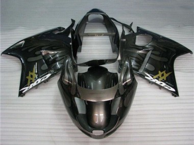1996-2007 Glossy Black Silver Flame Honda CBR1100XX Blackbird Motorcycle Fairings Australia