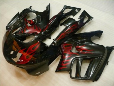 1995-1996 Glossy Black Red Flame Honda CBR600 F3 Motorcycle Fairings Australia