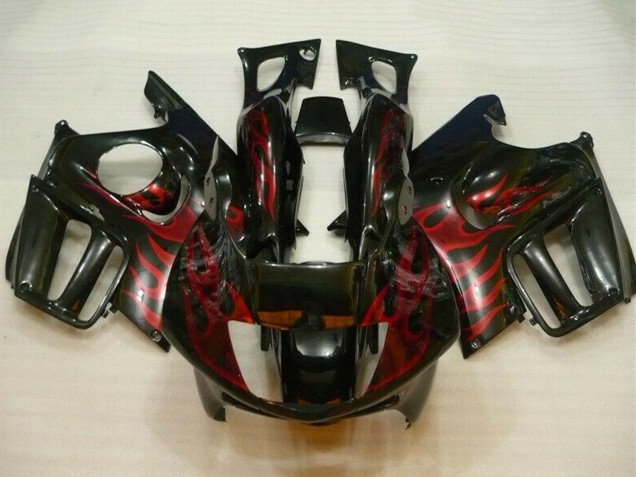 1995-1996 Glossy Black Red Flame Honda CBR600 F3 Motorcycle Fairings Australia