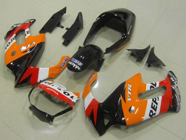 1997-2005 Orange White Red Glossy Black Repsol Honda VTR1000F Motorcycle Fairings Australia
