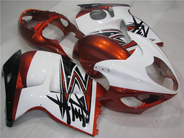 1996-2007 White Orange Black Suzuki GSXR 1300 Hayabusa Motorcycle Fairings Australia