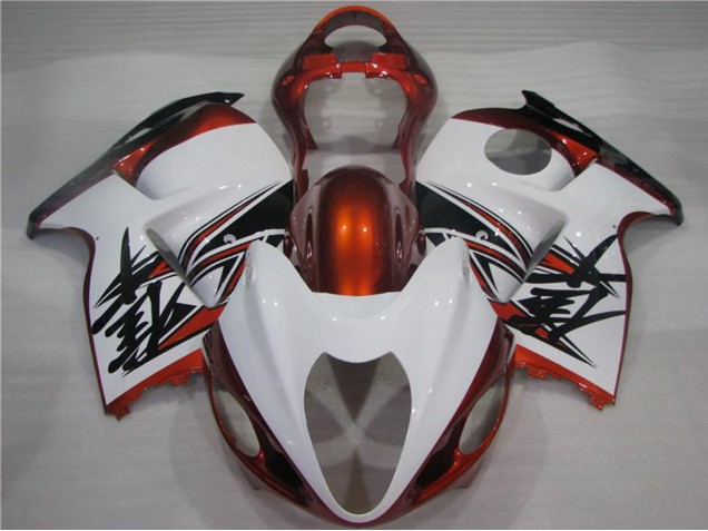 1996-2007 White Orange Black Suzuki GSXR 1300 Hayabusa Motorcycle Fairings Australia