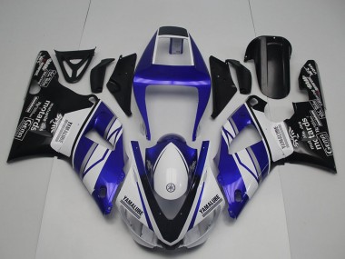 1998-1999 Blue White Glossy Black Yamalube Motards Yamaha YZF R1 Motorcycle Fairings Australia