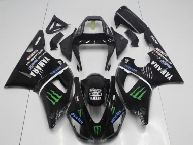 1998-1999 Glossy Black Blue Green Motul Monster Drink Yamaha YZF R1 Motorcycle Fairings Australia