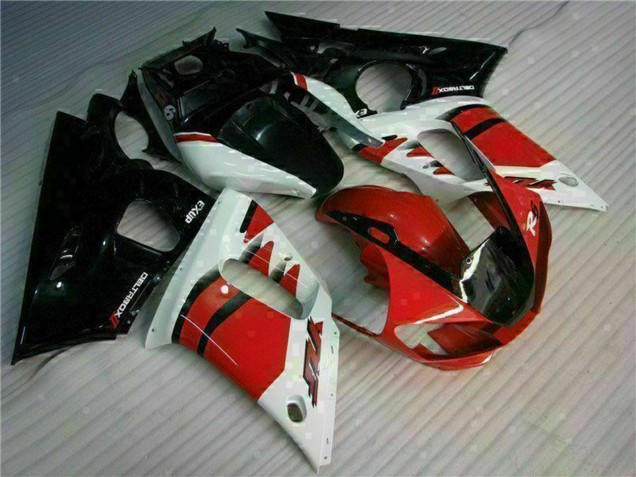 1998-2002 White Red Glossy Black Yamaha YZF R6 Motorcycle Fairing Australia