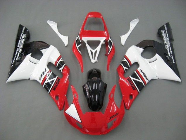 1998-2002 White Red Glossy Black Yamaha YZF R6 Motorcycle Fairings Australia