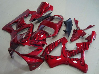 2000-2001 Red Glossy Black Flame Honda CBR900RR 929 Motorcycle Fairings Australia