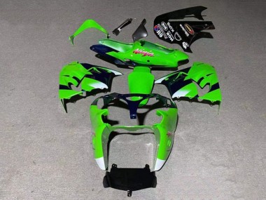 2000-2001 Green White Glossy Black Kawasaki ZX9R Motorcycle Fairing Australia