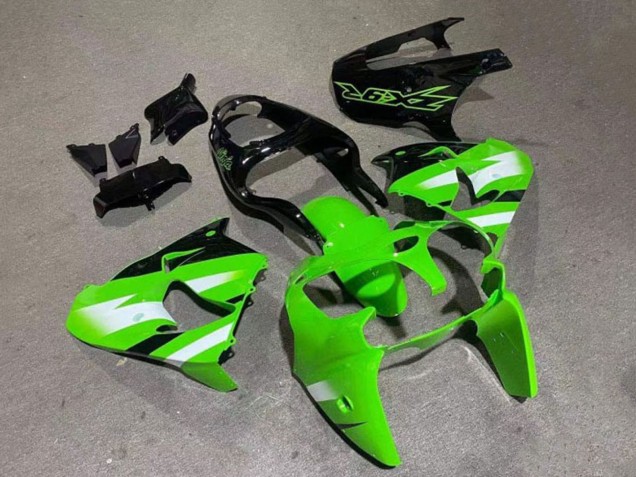 2000-2001 Green White Glossy Black Kawasaki ZX9R Motorcycle Fairings Australia