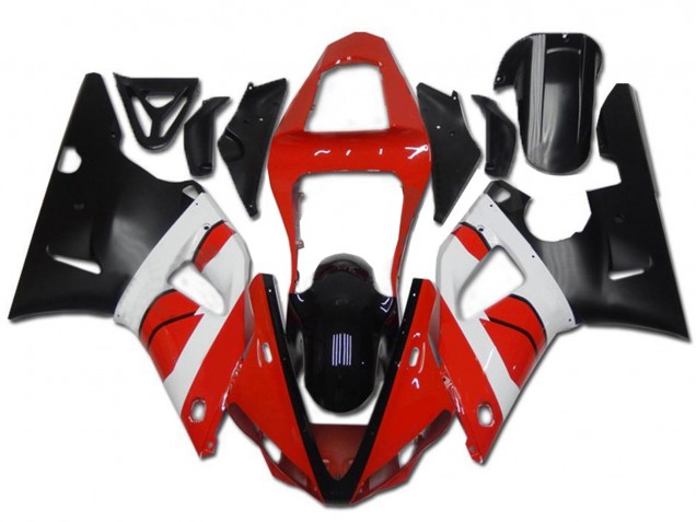2000-2001 Red White Glossy Black Yamaha YZF R1 Motorcycle Fairing Australia