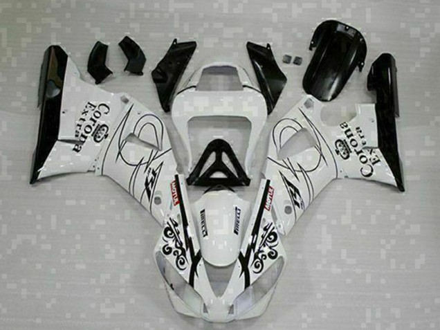 2000-2001 White Black Corona Extra Yamaha YZF R1 Motorcycle Fairings Australia