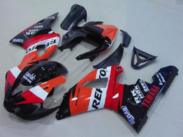 2000-2001 Orange White Red Black Repsol Yamaha YZF R1 Motorcycle Fairing Australia