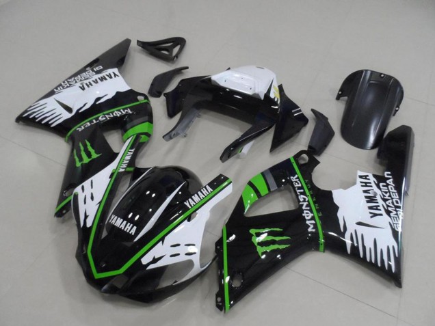 2000-2001 White Black Green Monster Yamaha YZF R1 Motorcycle Fairings Australia
