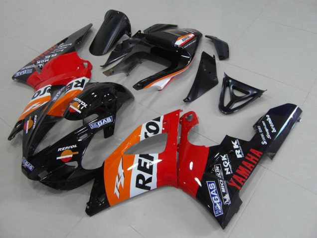 2000-2001 Orange White Red Black Repsol Yamaha YZF R1 Motorcycle Fairings Australia