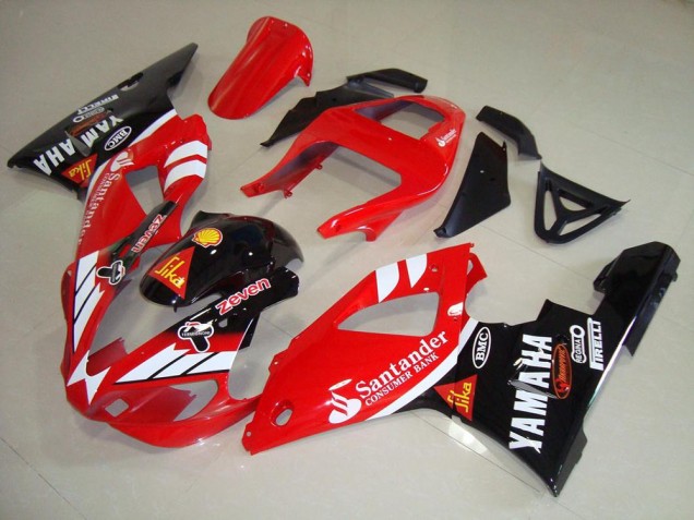 2000-2001 Red White Glossy Black Santander Yamaha YZF R1 Motorcycle Fairings Australia