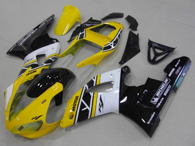 2000-2001 Yellow White Black Anniversary Motul Michelin Yamaha YZF R1 Motorcycle Fairings Australia