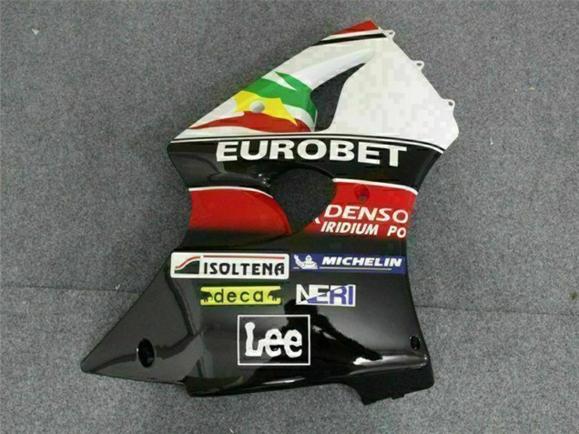 2000-2002 White Red Yellow Green Glossy Black Star EuroBet Kawasaki ZX6R Motorcycle Fairings Australia