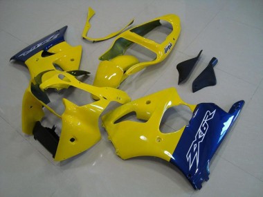 2000-2002 Yellow Blue Kawasaki ZX6R Motorcycle Fairings Australia