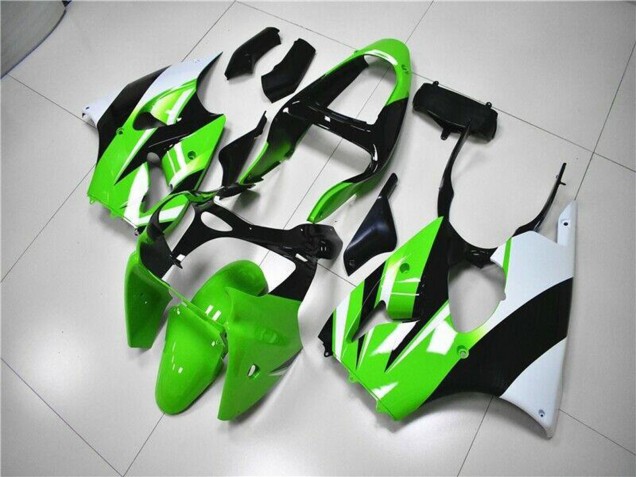 2000-2002 Green White Black Kawasaki ZX6R Motorcycle Fairing Kits Australia