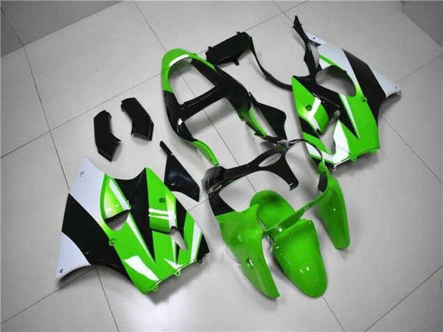 2000-2002 Green White Black Kawasaki ZX6R Motorcycle Fairing Kits Australia
