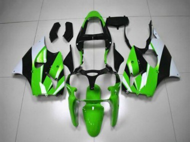2000-2002 Green White Black Kawasaki ZX6R Motorcycle Fairing Kits Australia