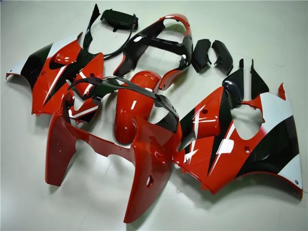 2000-2002 White Red Glossy Black Kawasaki ZX6R Motorcycle Fairings Australia