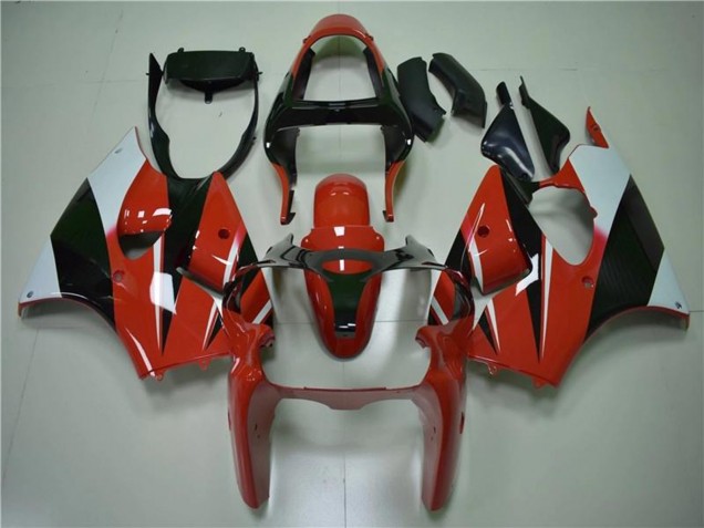 2000-2002 White Red Glossy Black Kawasaki ZX6R Motorcycle Fairings Australia