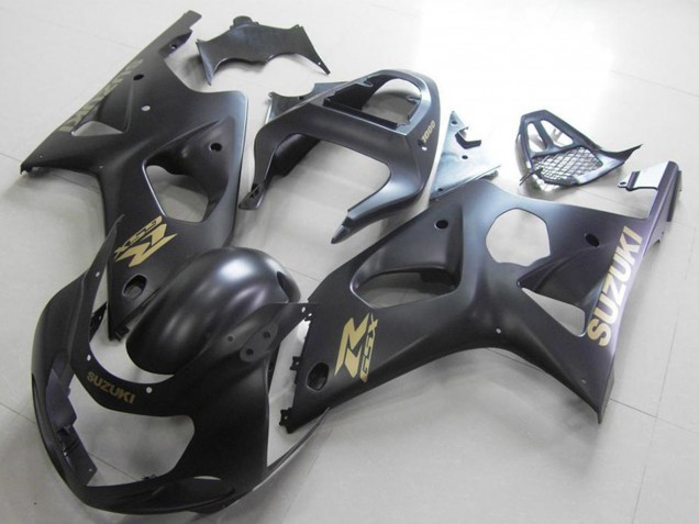 2000-2002 Matte Black Gold Decal Suzuki GSXR 1000 Motorcycle Fairings Australia