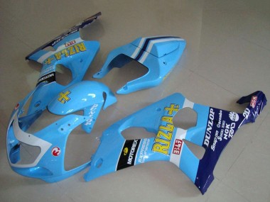 2000-2002 Light Blue Yellow Black White Yellow Rizla Suzuki GSXR 1000 Motorcycle Fairings Australia