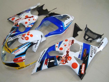 2000-2002 White Blue Red Yellow Black Dark Dog Motul Pepe Phone Suzuki GSXR 1000 Motorcycle Fairings Australia