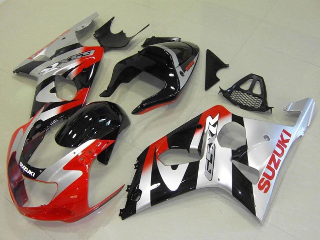 2000-2002 Silver Red Glossy Black Suzuki GSXR 1000 Motorcycle Fairings Australia