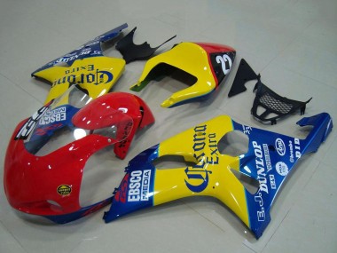 2000-2002 Yellow Red Blue Corona Racing Suzuki GSXR 1000 Motorcycle Fairings Australia
