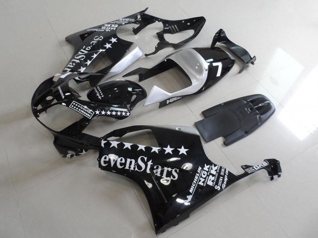 2000-2006 Glossy Black White SevenStars Honda VTR1000 Motorcycle Fairings Australia