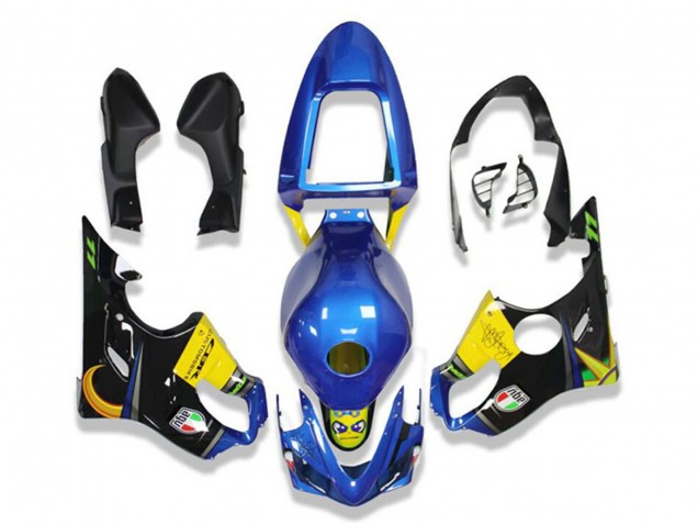 2001-2003 Blue Yellow Glossy Black Shark Honda CBR600 F4i Motorcycle Fairings Australia