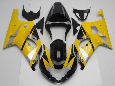 2001-2003 Yellow Silver Glossy Black Suzuki GSXR 600/750 Motorcycle Fairings Australia