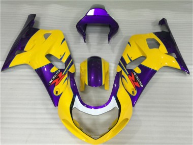 2001-2003 Yellow Purple Suzuki GSXR 600/750 Motorcycle Fairings Australia