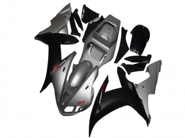 2002-2003 Silver Matte Black Yamaha YZF R1 Motorcycle Fairings Australia