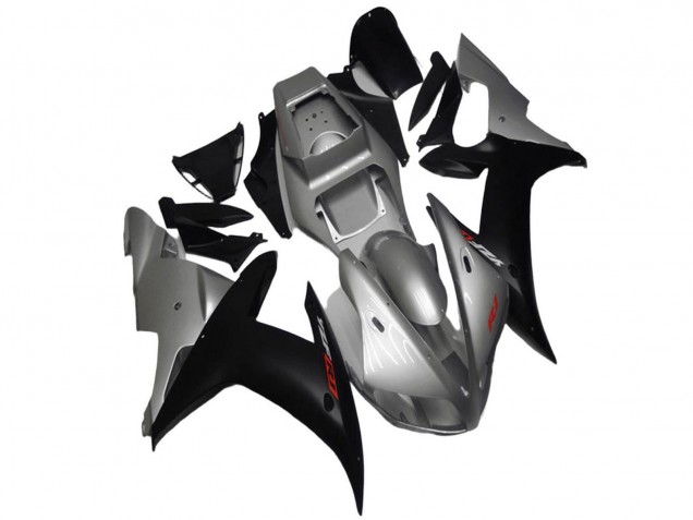 2002-2003 Silver Matte Black Yamaha YZF R1 Motorcycle Fairings Australia