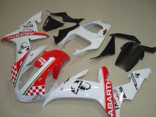 2002-2003 White Red Green Abarth Motul Michelin Yamaha YZF R1 Motorcycle Fairings Australia